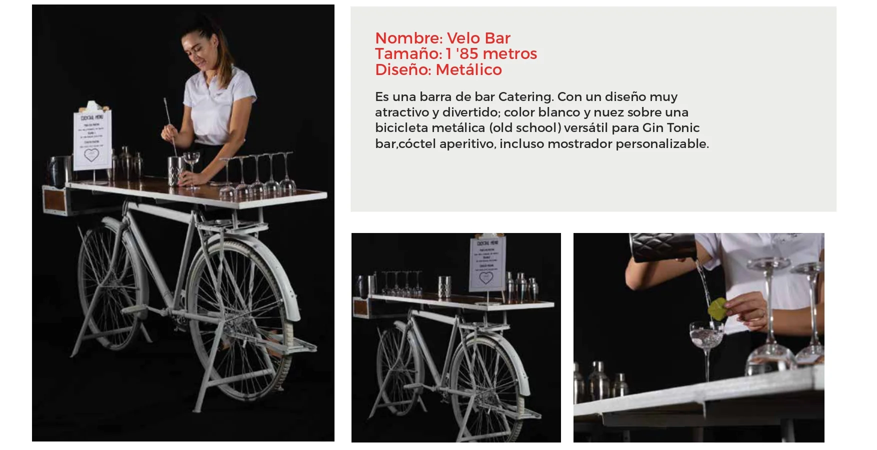 Barra de cócteles Bicicleta