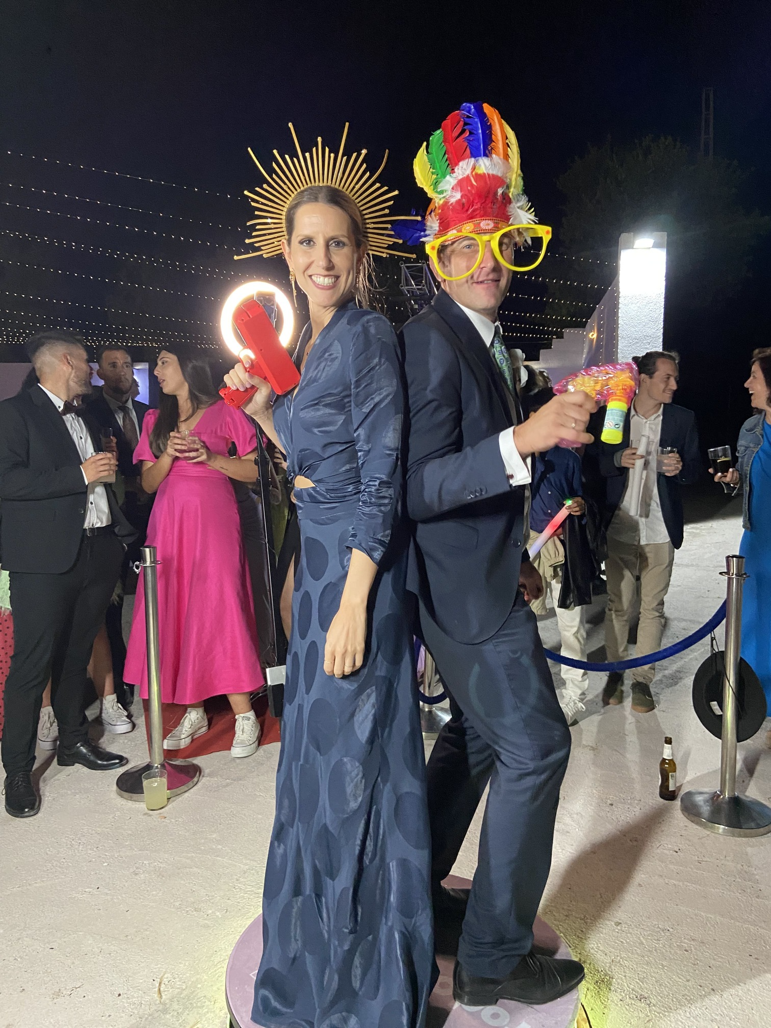 Invitados disfrutando del 360